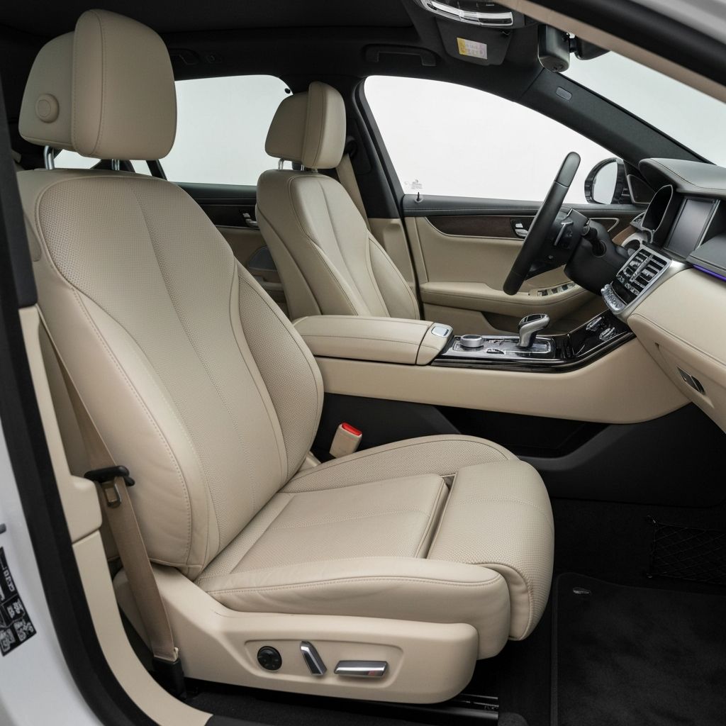 Detailed car interior with clean seats