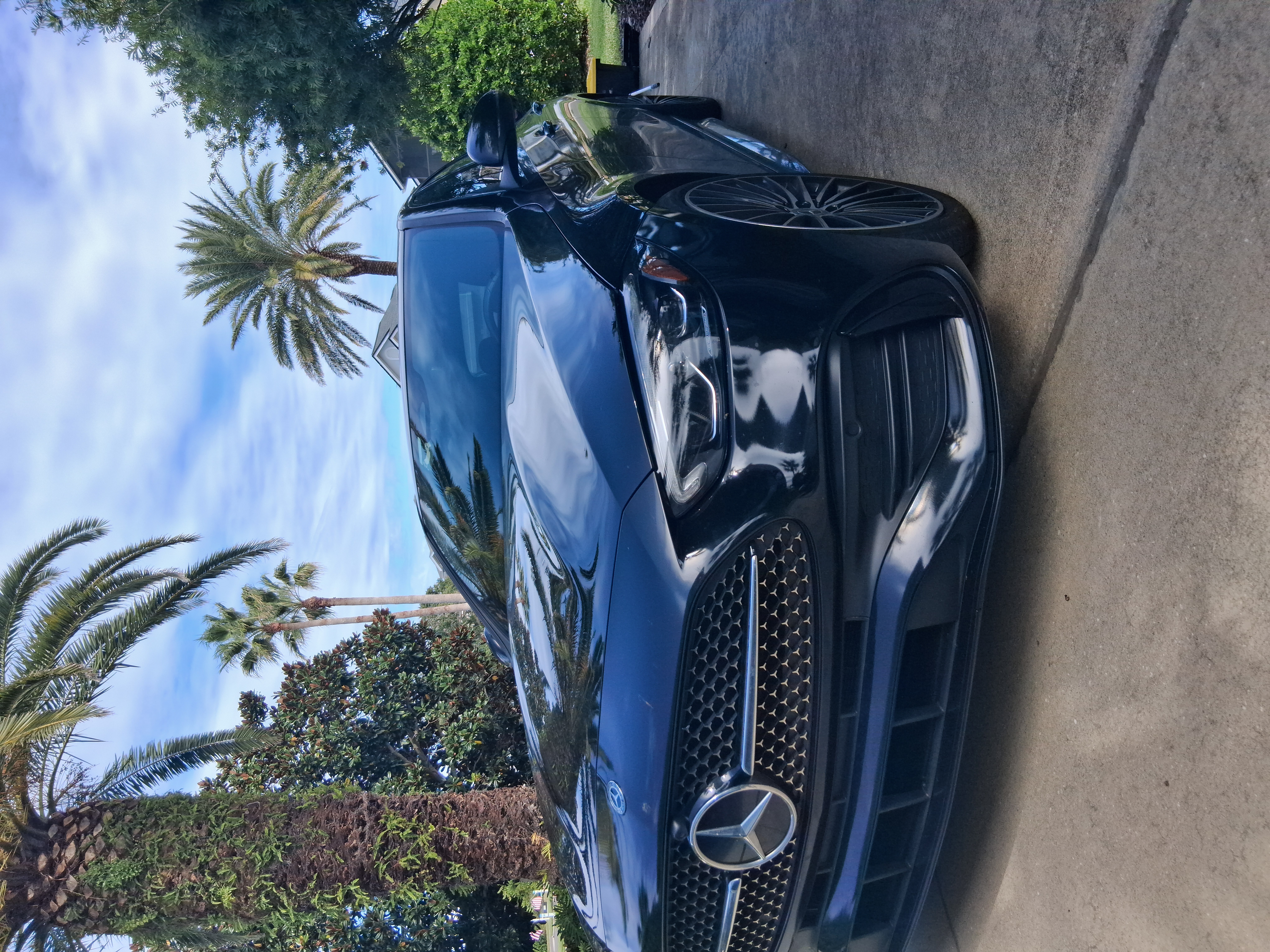 Mercedes front view with polished finish